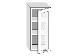 19.40.3 Шкаф настенный (h=913) на 400мм с 1-ой стекл. дверцей в Радужном - raduzhnyj.magazin-mebel74.ru | фото