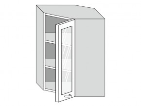 19.60.3у Шкаф настенный (h=913) угловой на 600мм со стекл. дверцей в Радужном - raduzhnyj.magazin-mebel74.ru | фото