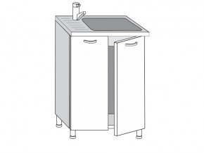 2.60.2м Шкаф-стол на 600мм под врезную мойку с 2-мя дверцами в Радужном - raduzhnyj.magazin-mebel74.ru | фото