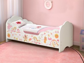 Кровать детская с бортом Малышка №4 600*1400 белая в Радужном - raduzhnyj.magazin-mebel74.ru | фото