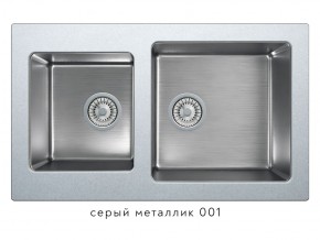 Мойка комбинированная Tolero twist TTS-840 Серый металлик 001 в Радужном - raduzhnyj.magazin-mebel74.ru | фото