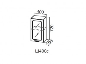 Ш400с/720 Шкаф навесной 400/720 (со стеклом) в Радужном - raduzhnyj.magazin-mebel74.ru | фото