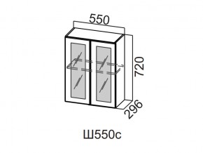 Ш550с/720 Шкаф навесной 550/720 (со стеклом) в Радужном - raduzhnyj.magazin-mebel74.ru | фото