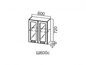 Ш600с/720 Шкаф навесной 600/720 (со стеклом) в Радужном - raduzhnyj.magazin-mebel74.ru | фото